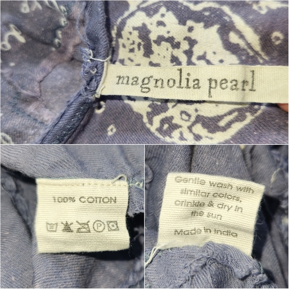 Rare Magnolia Pearl Frida Kahlo Jaya Kaftan Dress Ozzy Patchwork Artist Smock OS - Picture 17 of 17